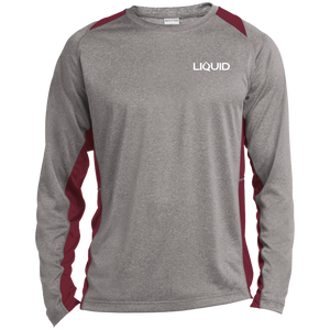 ST361LS Long Sleeve Heather Colorblock Poly T-Shirt - Liquid Hydration Gear