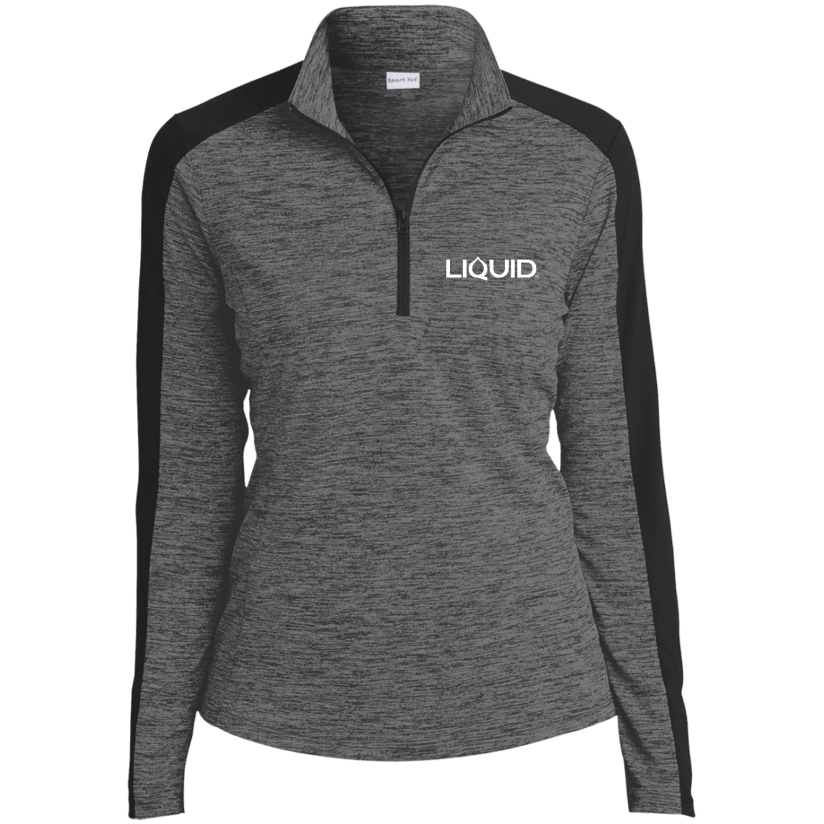 LST397 Ladies' Electric Heather Colorblock 1/4-Zip Pullover - Liquid Hydration Gear