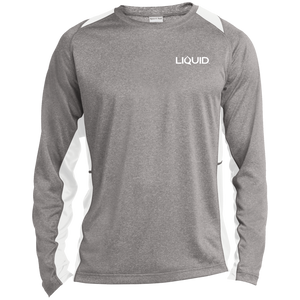 ST361LS Long Sleeve Heather Colorblock Poly T-Shirt - Liquid Hydration Gear